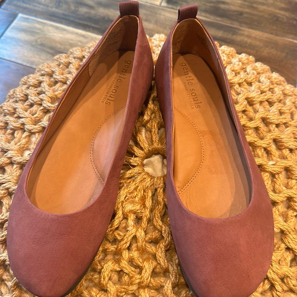 Gentle Souls by Kenneth Cole Brick (Rose) “Dana” Suede Ballet Flats NEW w/o box - Picture 4 of 13